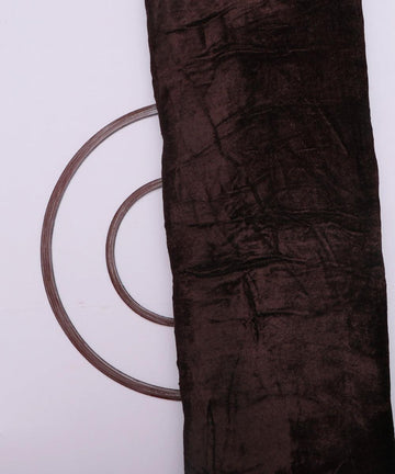brown plain velvet fabric b106 6001